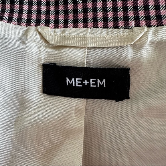 Me + Em Boyfriend Plaid Blazer Jacket Sz M - Picture 9 of 11